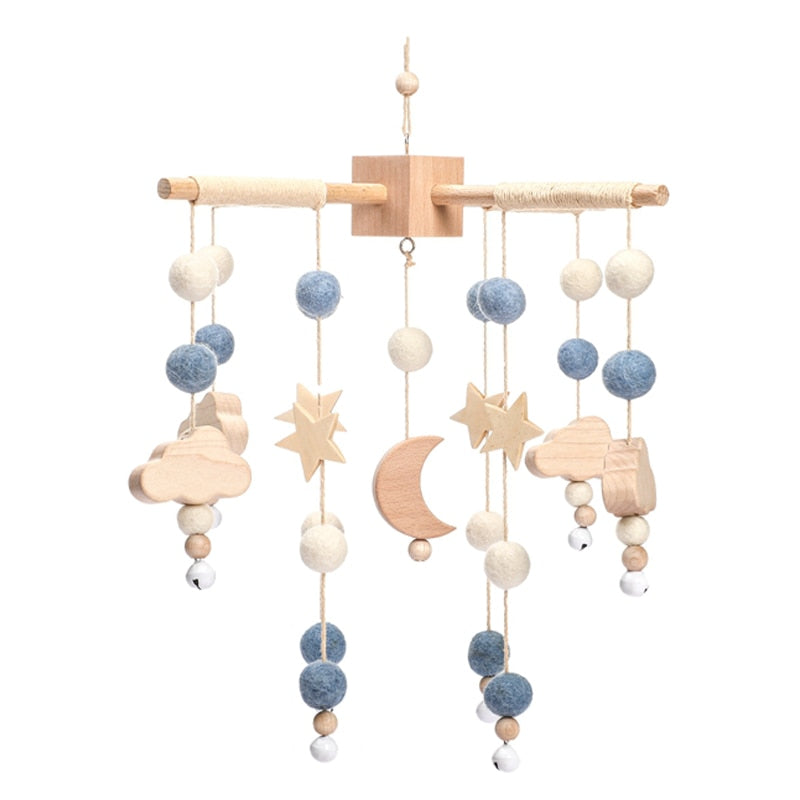 Handmade Wooden Baby Mobile Blue Sky
