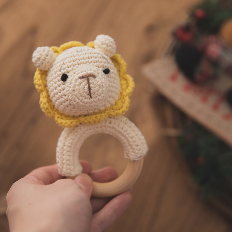 Handmade Lion Crochet Rattle