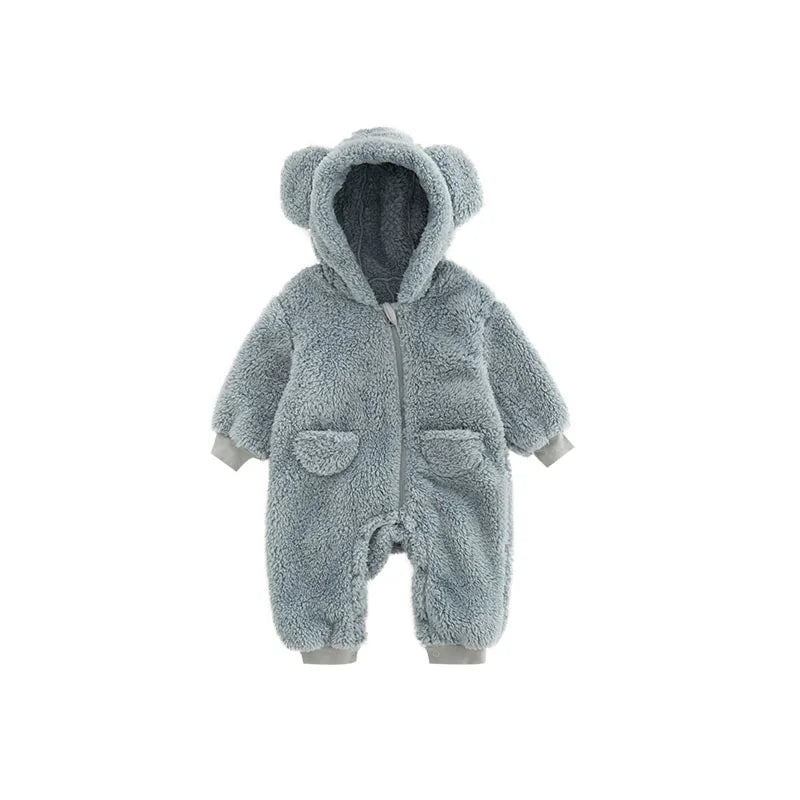 Fluffy Bear Baby Jumpsuit