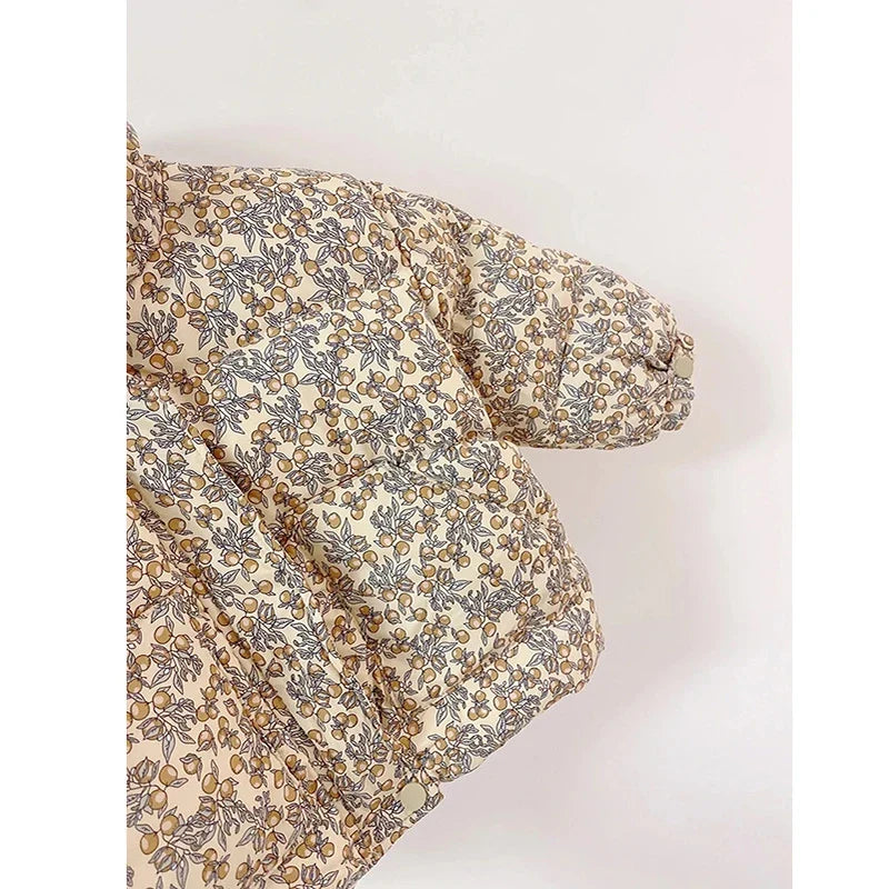 Girls Floral Winter Jacket