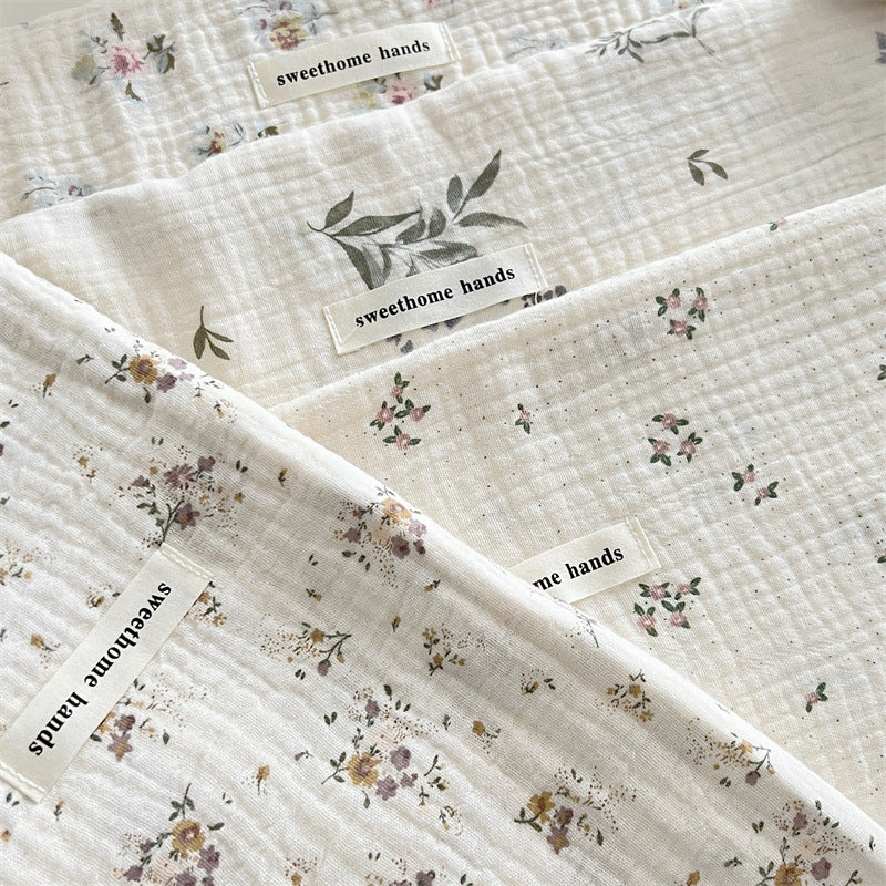 Floral Muslin Pillow & Blanket Set