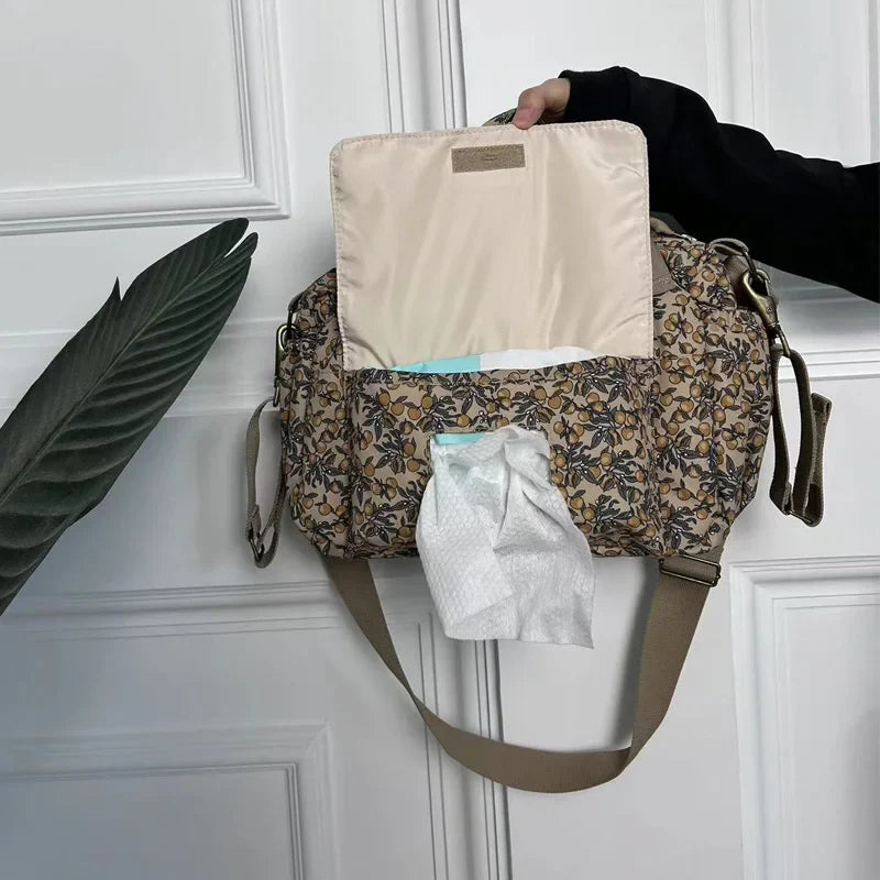 Floral Space Diaper Bag