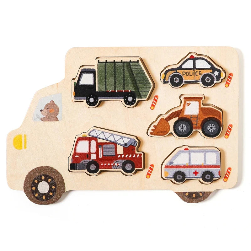 Wooden Cars Puzzle