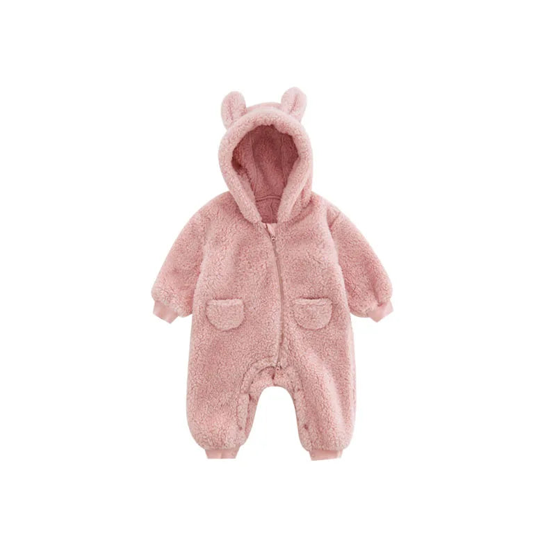 Fluffy Bear Baby Jumpsuit
