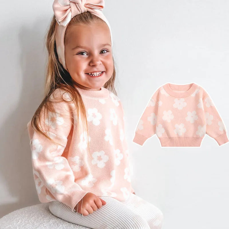 Blossom Girls Pink Knit Sweater