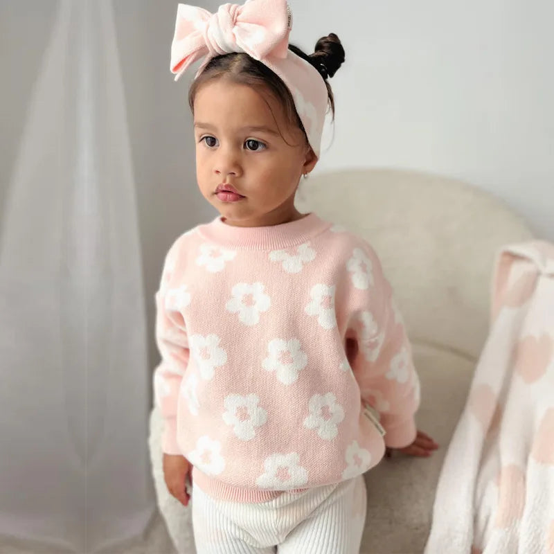 Blossom Girls Pink Knit Sweater