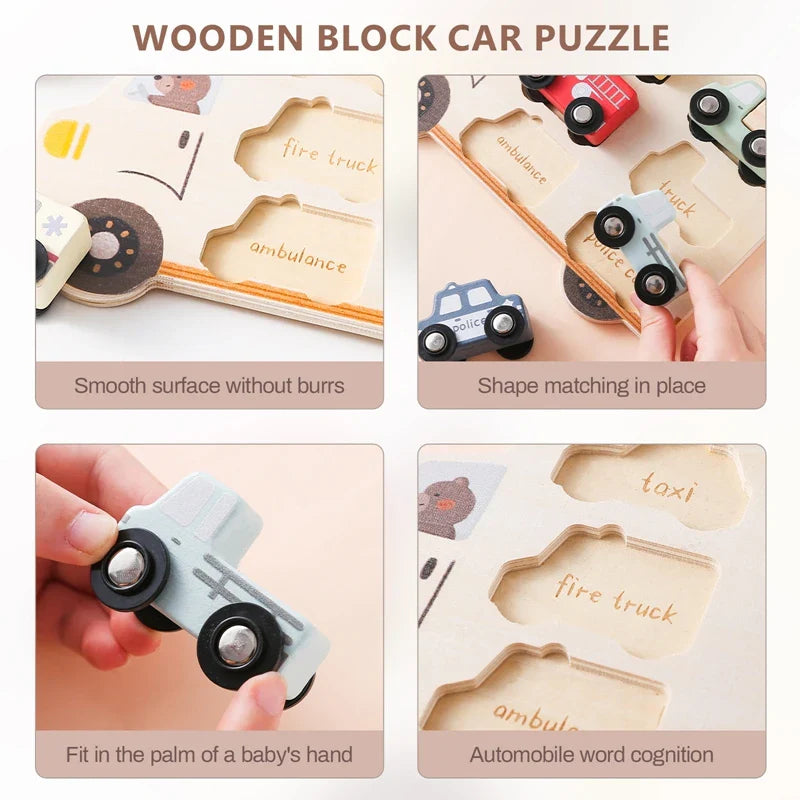 Wooden Cars Puzzle