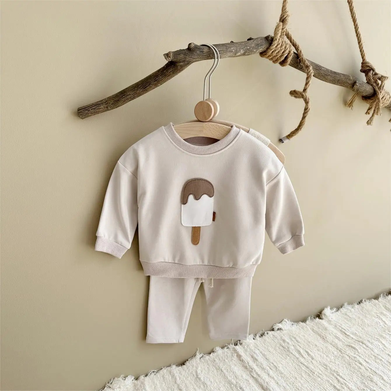 Ice Cream Baby Sweater Outfit