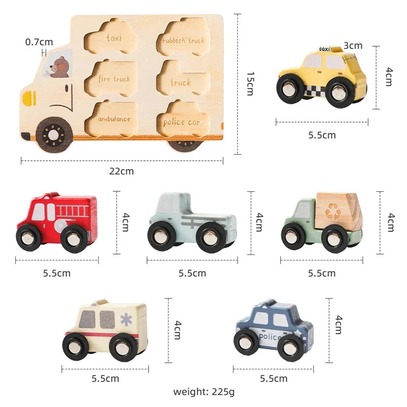 Wooden Cars Puzzle