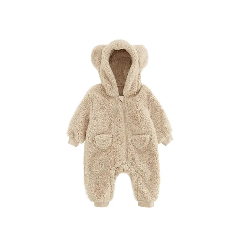 Fluffy Bear Baby Jumpsuit