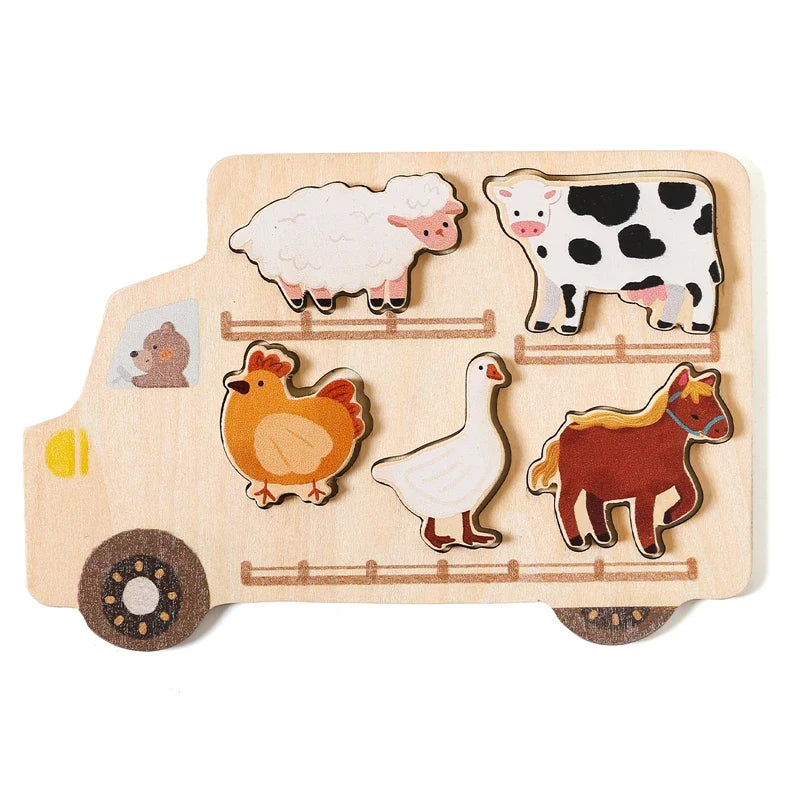 Wooden Cars Puzzle