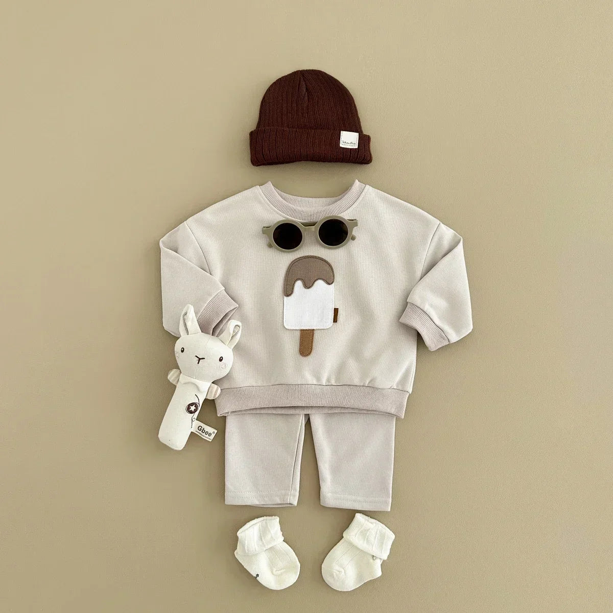 Ice Cream Baby Sweater Outfit