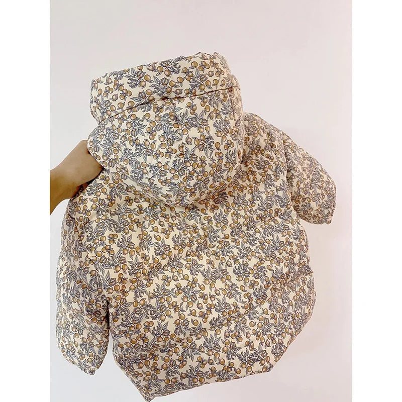 Girls Floral Winter Jacket