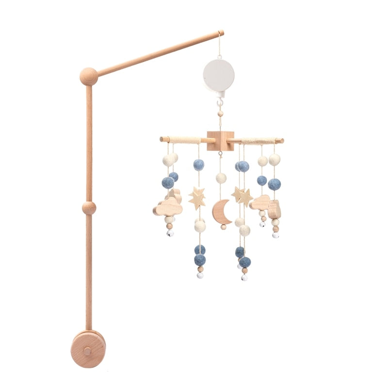 Handmade Wooden Baby Mobile Blue Sky