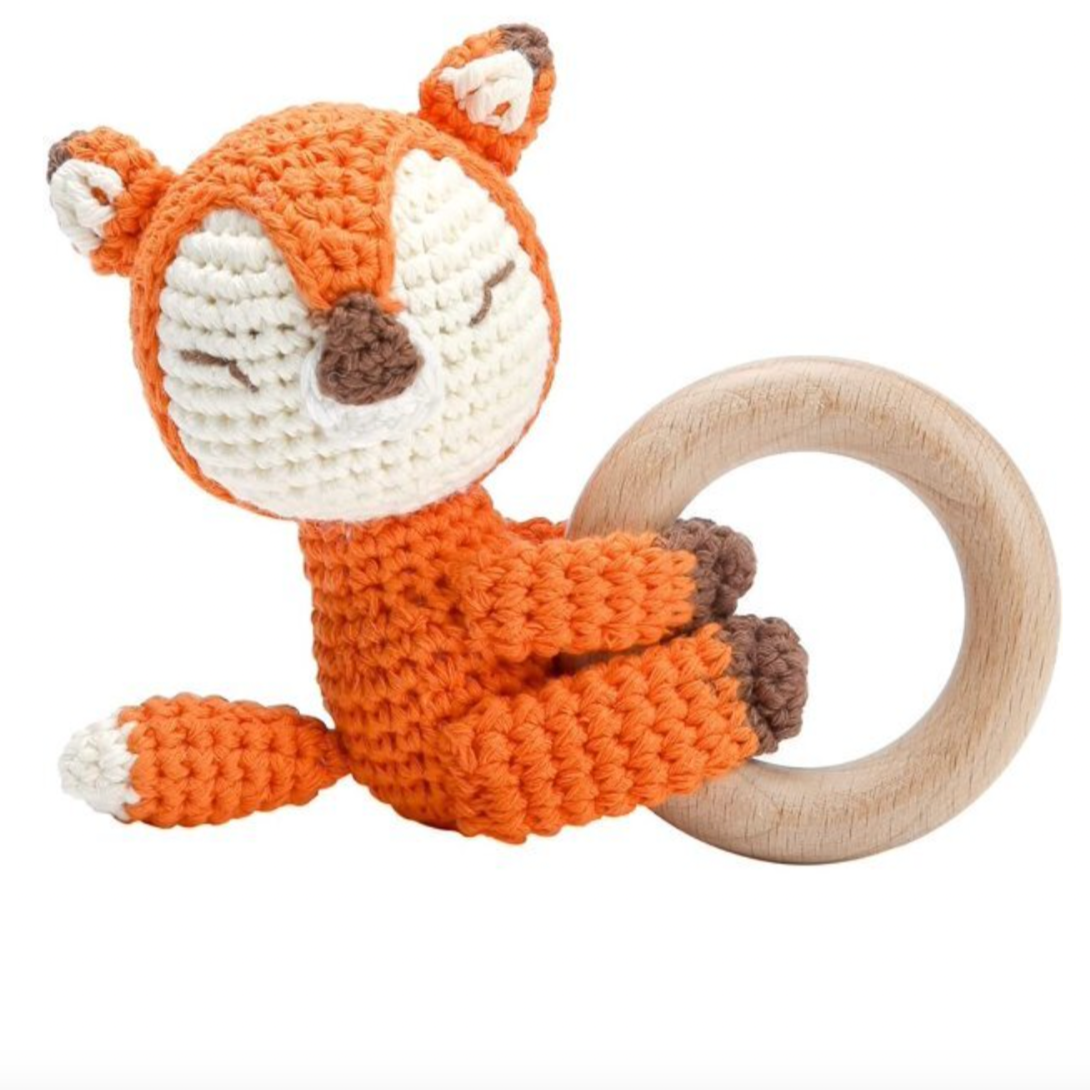 Handmade Fox Crochet Rattle