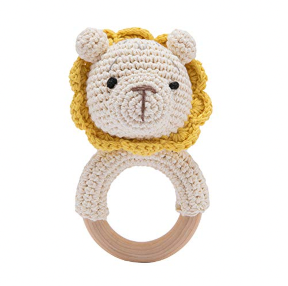 Handmade Lion Crochet Rattle