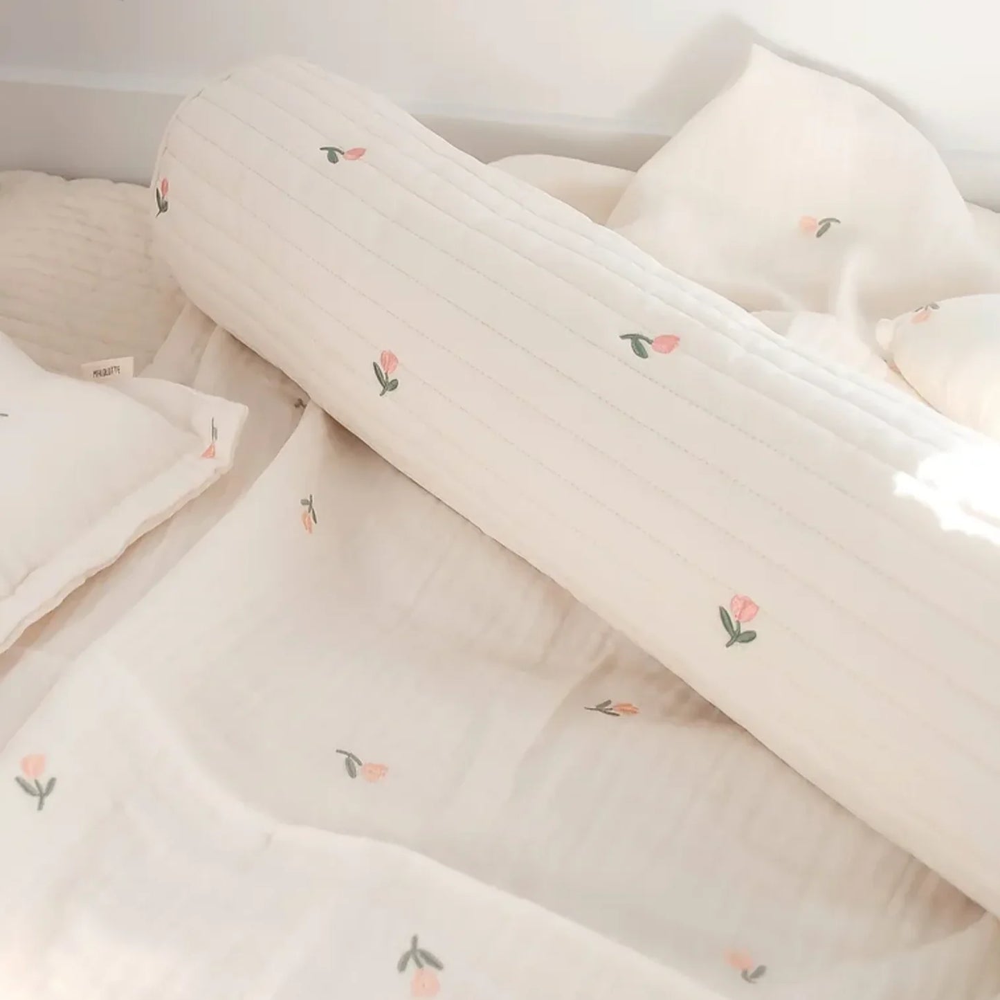 Quilted Embroidered Body Pillow