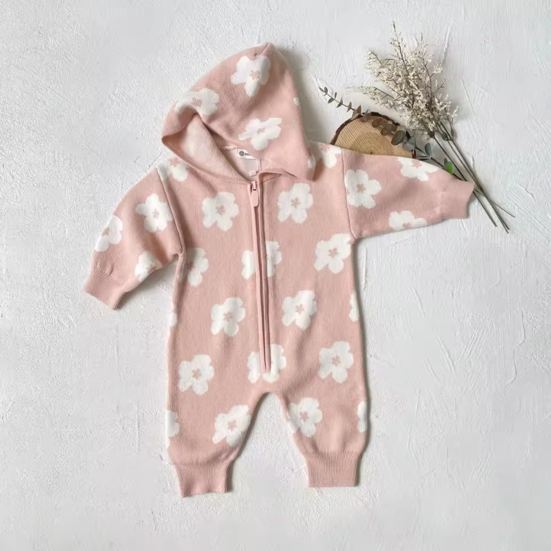 Flower Knit Jumpsuit Ivy