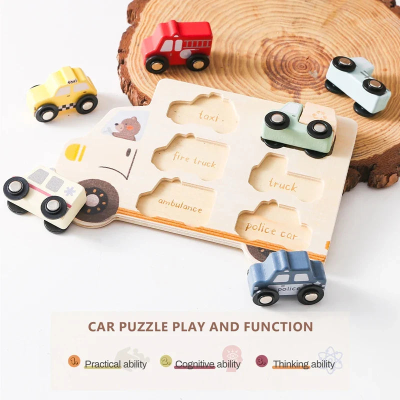 Wooden Cars Puzzle