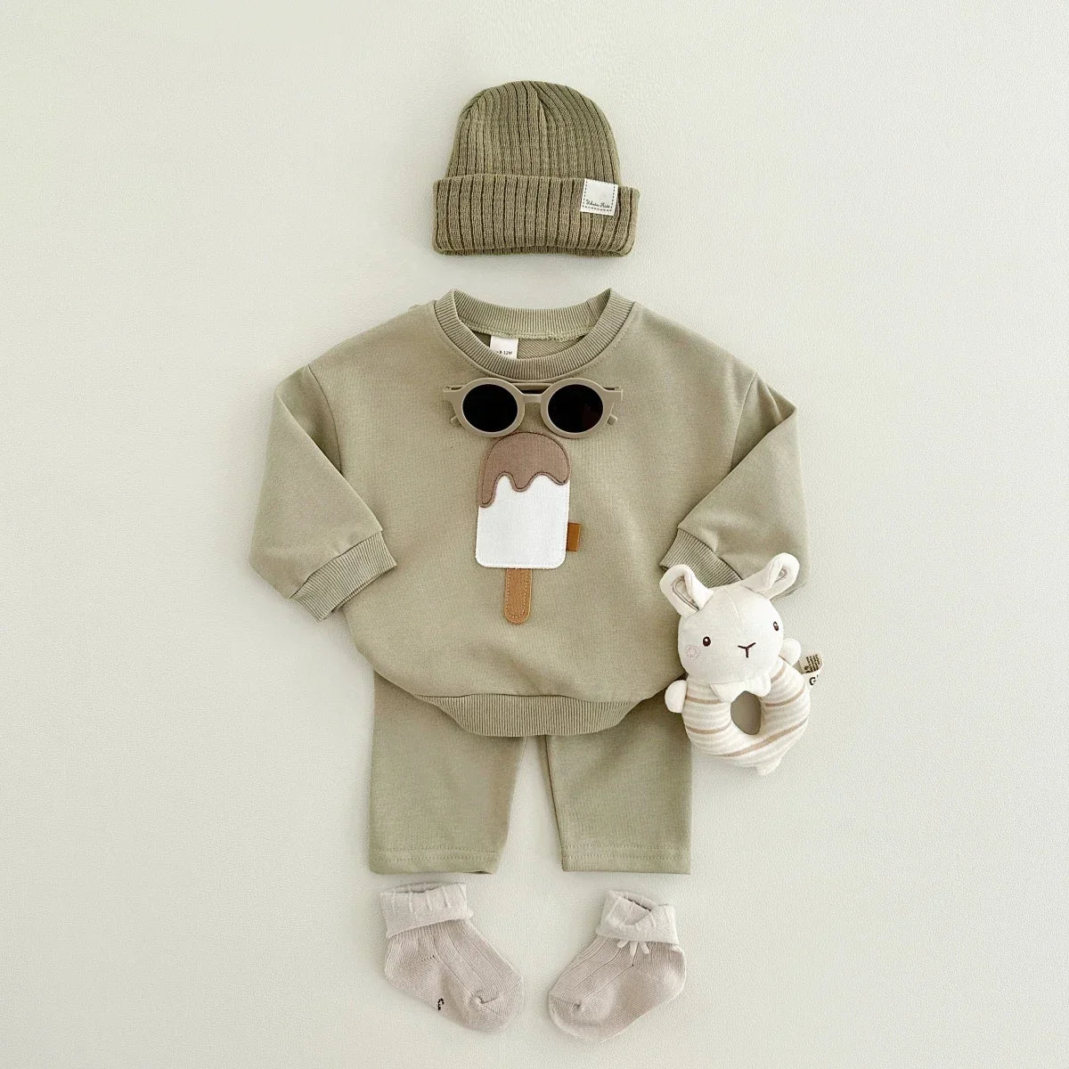 Ice Cream Baby Sweater Outfit