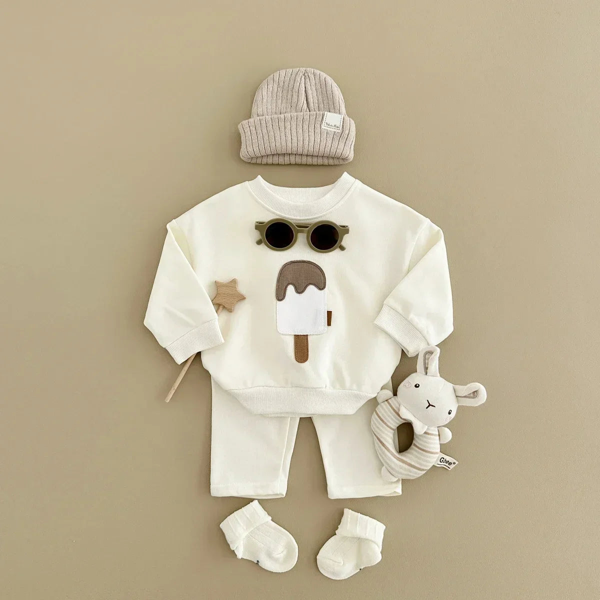 Ice Cream Baby Sweater Outfit