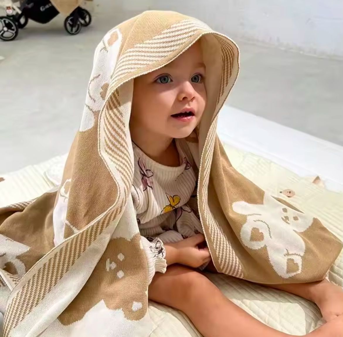 Knit Bear Blanket