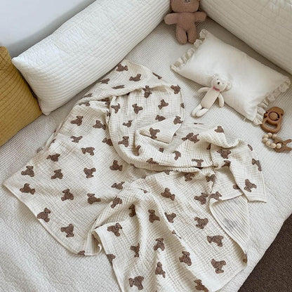Muslin Swaddle Blanket Bear