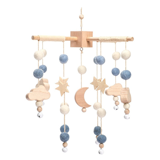 Handmade Wooden Baby Mobile Blue Sky