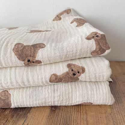 Muslin Swaddle Blanket Bear