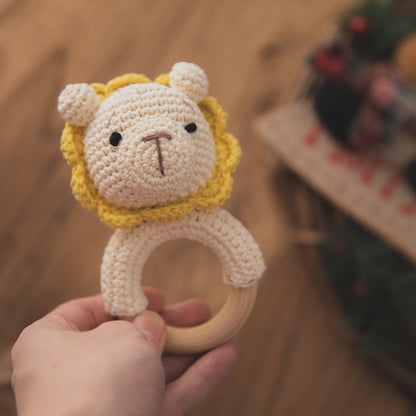 Handmade Lion Crochet Rattle