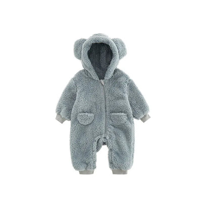 Fluffy Bear Baby Jumpsuit
