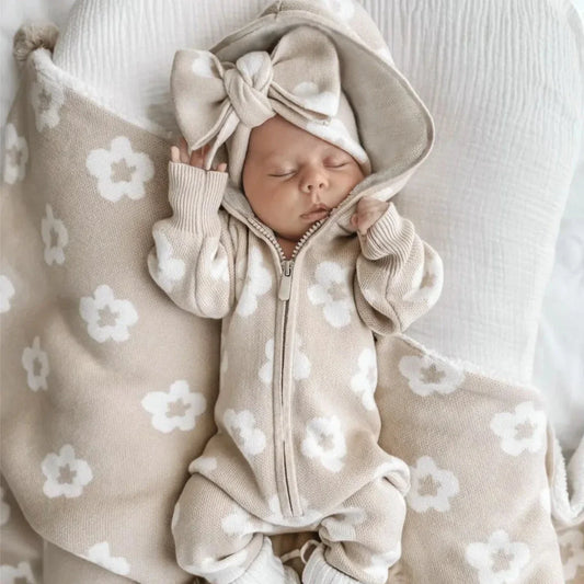 Flower Knit Jumpsuit Ivy