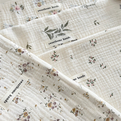 Floral Muslin Pillow & Blanket Set