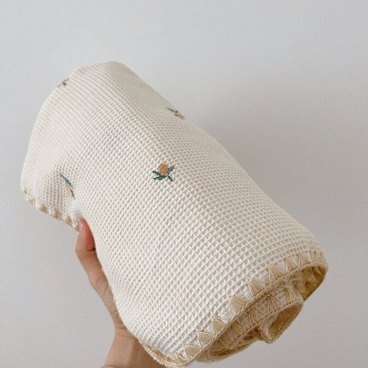 Natural Waffle Blanket