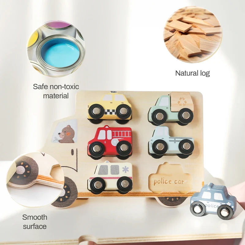 Wooden Cars Puzzle
