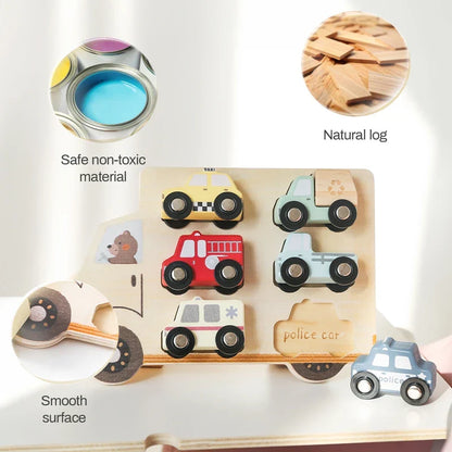 Wooden Cars Puzzle