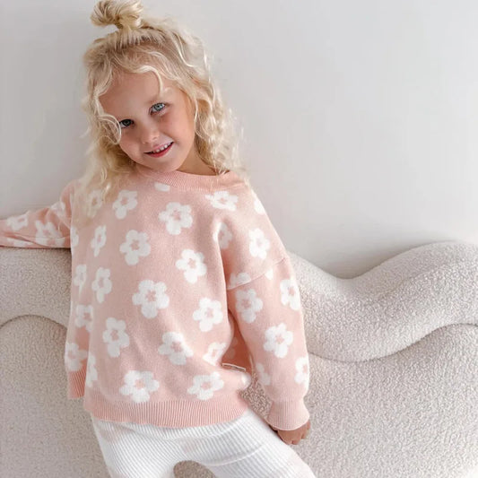 Blossom Girls Pink Knit Sweater