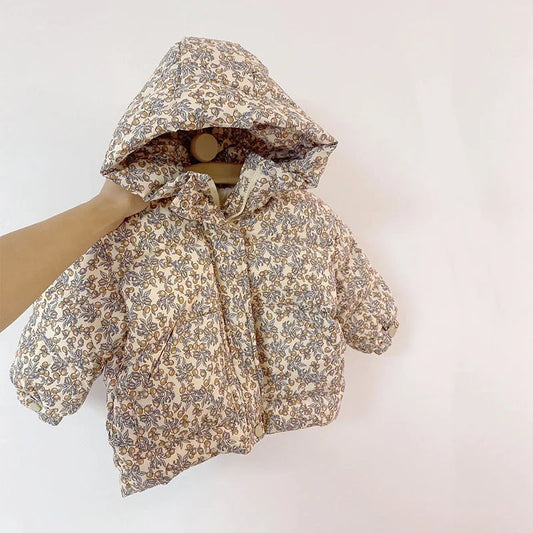 Girls Floral Winter Jacket
