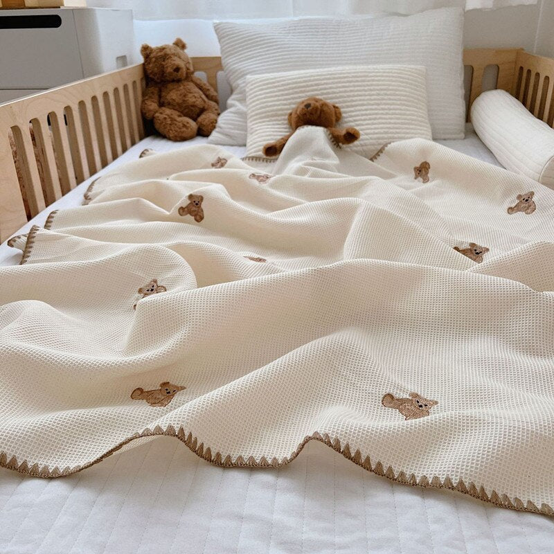 Natural Waffle Blanket