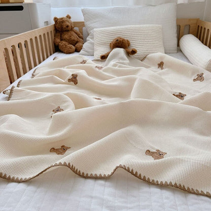 Natural Waffle Blanket