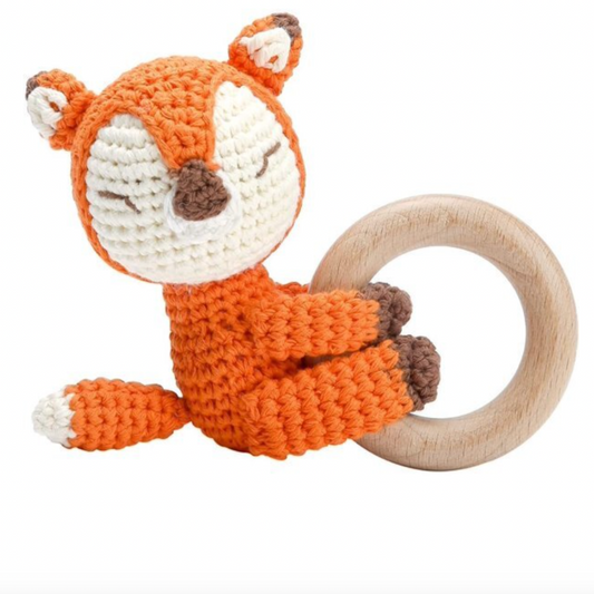 Handmade Fox Crochet Rattle