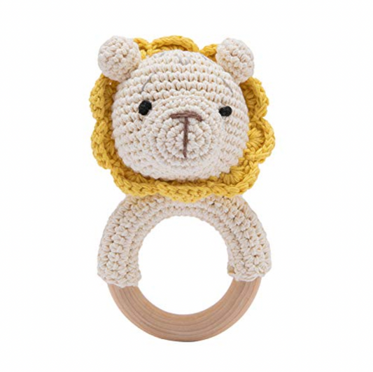 Handmade Lion Crochet Rattle