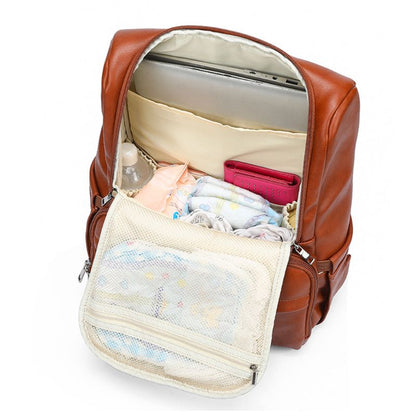 Vegan Leather Diaper Backpack