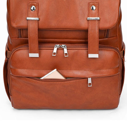 Vegan Leather Diaper Backpack